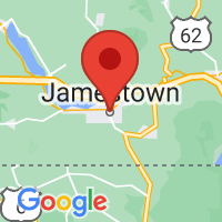 Map of Jamestown, NY US